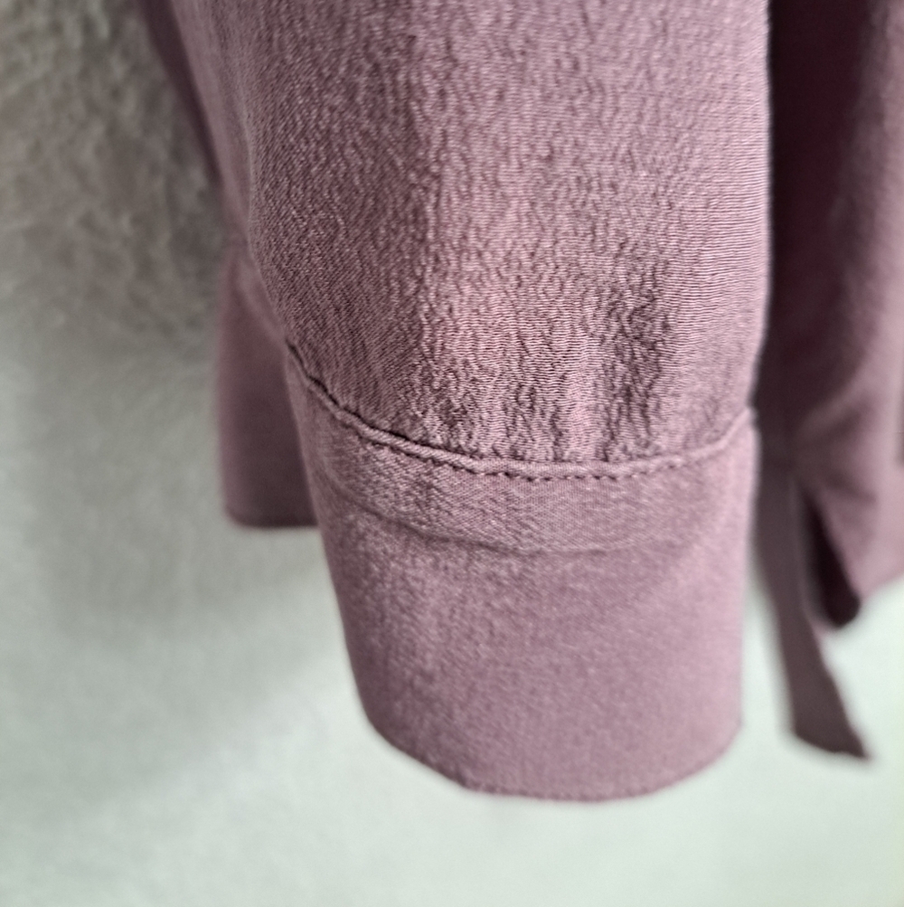 Acrobat Mauve 100% Silk Blouse Size XS - Picture 8 of 13